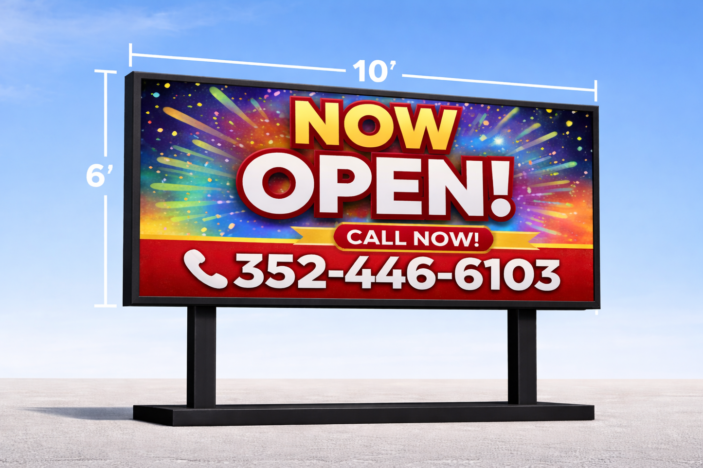 6’ x 10’ Outdoor LED Digital Sign (Single-Sided | P6)