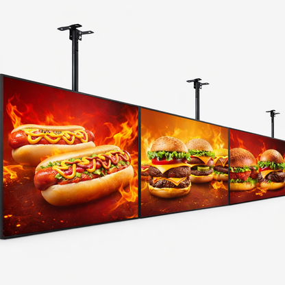 Triple 55” Commercial Digital Menu Board System – QSR & Restaurant Display | Hardware Only