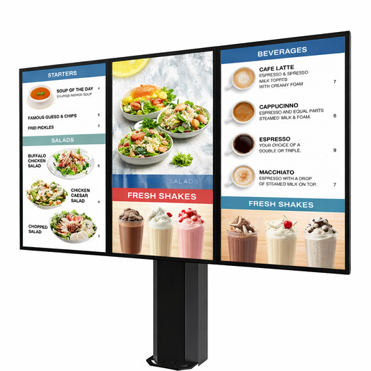 Triple 55” Outdoor Digital Menu Board System  Best Seller  (Commercial Grade)