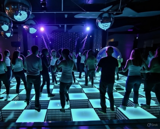 12×12 FT Interactive LED Dance Floor – RGB Modular Tile System for Weddings & Events