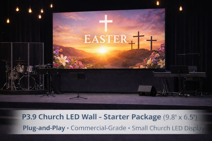 Starter P3.9 Church LED Wall – 9.8’ x 6.5’ | Turn-Key Ready