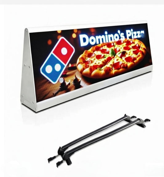 38” Double-Sided Full-Color LED Taxi Roof Advertising Sign – Turn-Key Ready Car Top Digital Video Display