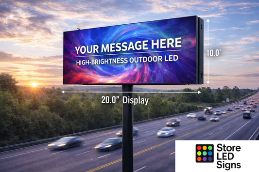 Commercial LED Billboard – Double-Sided 10’H x 20’W Outdoor Digital LED Billboard Display (P2.5) - Hardware Only, Double-Sided Option by Store LED Signs