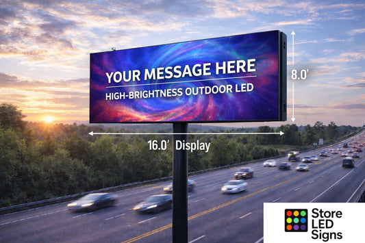 Commercial LED Billboard – Double-Sided 8’H x 16’W Outdoor Digital LED Billboard Display (P2.5) - Hardware Only, Double-Sided Option by Store LED Signs
